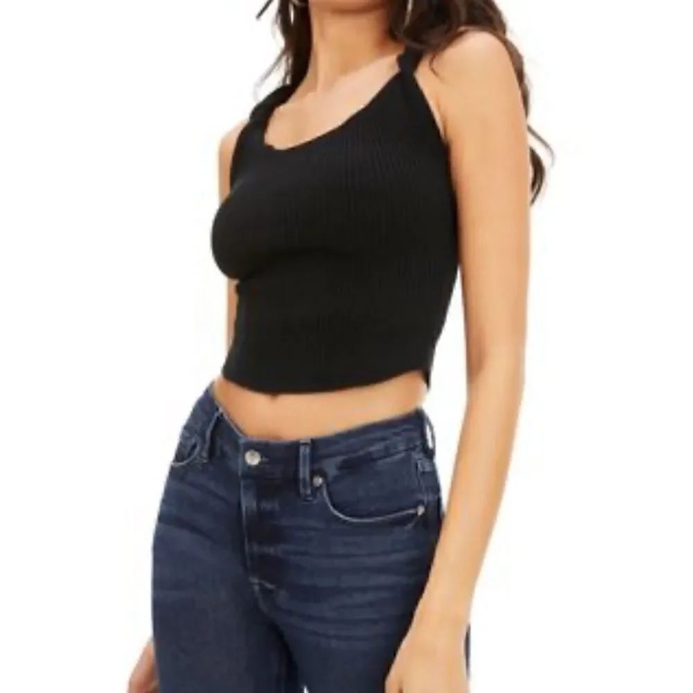 NEW Good American Twisted Shoulder Ribbed Cotton Blend Tank 4XL/5XL (7/8)